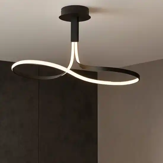 Vendita Finale Lampadario design moderno per soggiorno led dimmerabile marrone