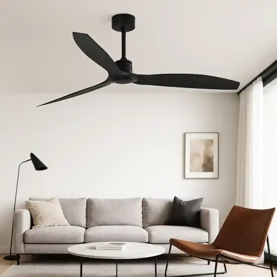 Ventilatore nero a soffitto a pale silenzioso 17mq Promozione Esclusiva
