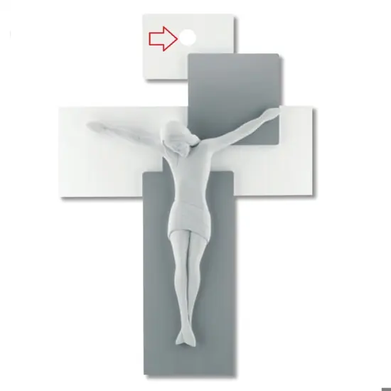 Non Perdere Bongelli preziosi crocifisso da parete 17x12 grigio cristo bianco moderno
