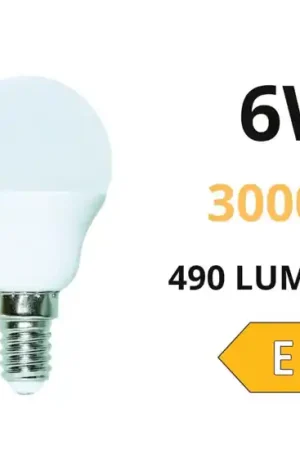 Acquista Ora Life lampadina led e14 6w 3000k 490lm minisfera ottica 270