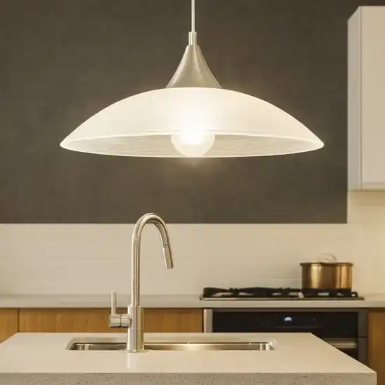 Pagamento Sicuro Eglo lazolo lampadario per cucina piatto in vetro bianco
