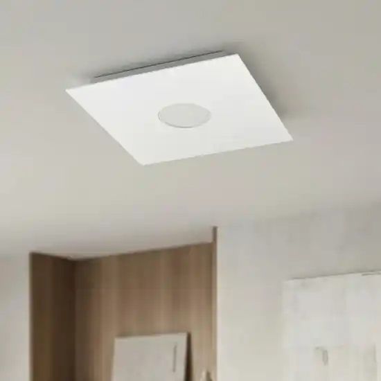 Offerta Plafoniera da cucina moderna quadrata bianca toplight plate