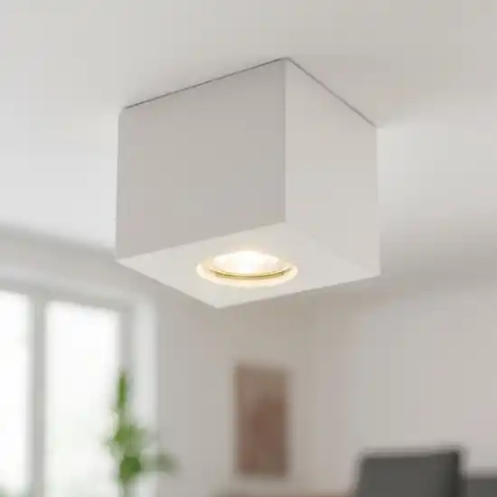 Isyluce faretto da soffitto cubo di gesso bianco Offerta Limitata