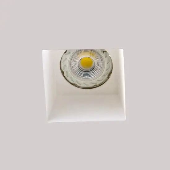 Ultime Pezzi Isyluce faretto quadrato di gesso da incasso a soffitto