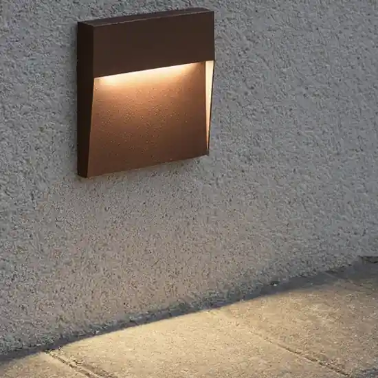 Super Prezzo Isyluce segnapasso led 6w 3000k esterno marrone corten