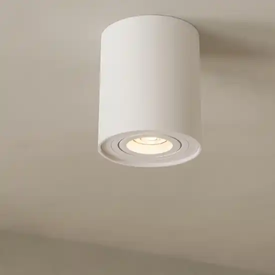 Compra Online Faretto cilindro bianco da soffitto orientabile
