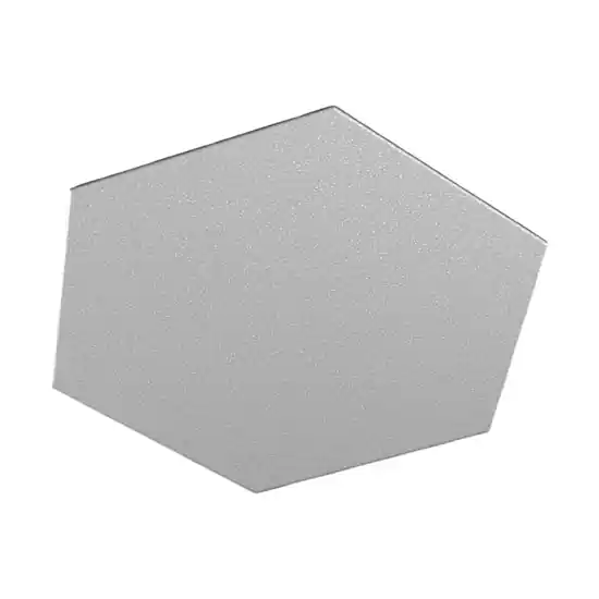 Economico Top light hexagon placca metallo decorativa metallo grigio