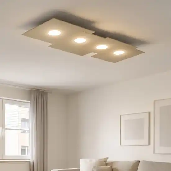 Plafoniera rettangolare moderna per cucina sagomata sabbia top light plate Scelto Dai Clienti