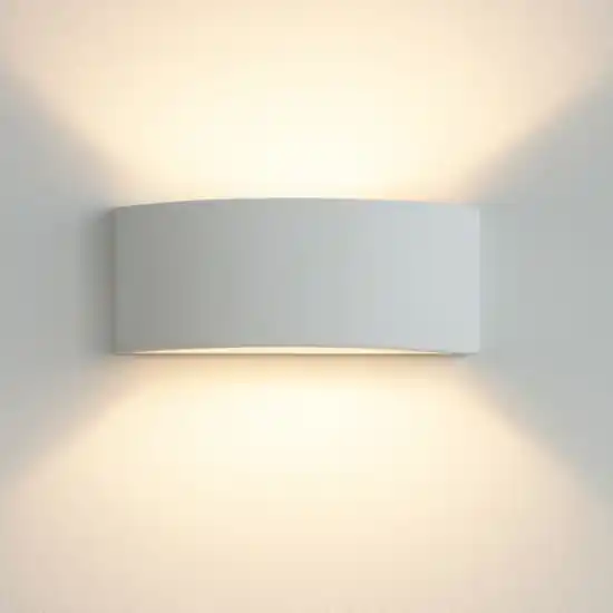 Ultima Occasione Isyluce applique in gesso curvo bianco moderno
