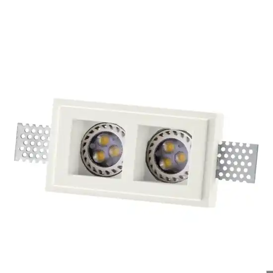 Ultime Pezzi Isyluce faretti 2 luci gesso da incasso per controsoffitti