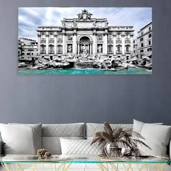 Quadro fontana di trevi 140x70 stampa su tela fp Nuova Collezione