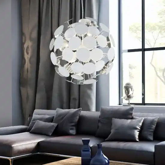 Consegna Rapida Lampadario bianco sfera per soggiorno moderno