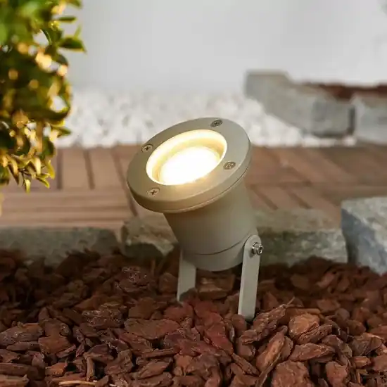 Ultime Pezzi Faretto picchetto da giardino grigio con spina fp