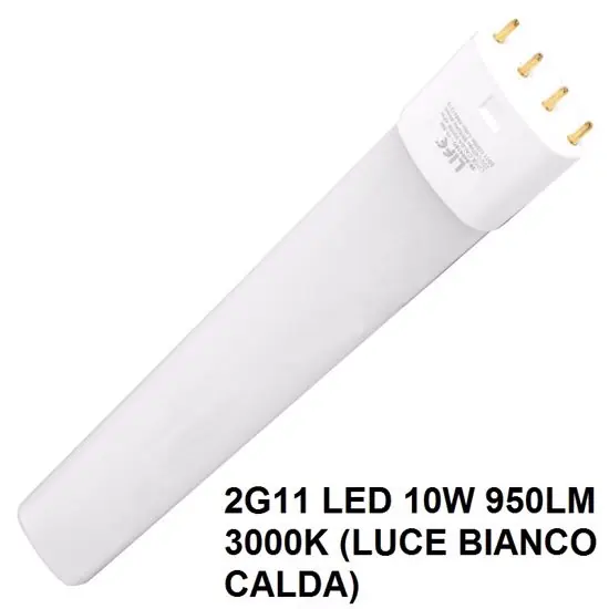 Lampadina led 2g11 10w 950lm 3000k luce bianco calda Super Prezzo