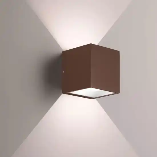 Acquista Ora Applique da esterno cubo marrone gea luce