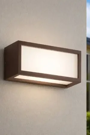 Applique da esterno corten moderna rettangolare isyluce deco Di Tendenza