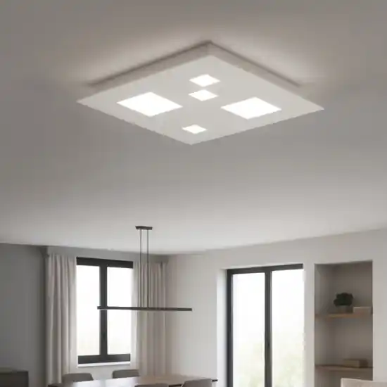 Isyluce plafoniera bianca led 25w 3000k quadrata per cucina Miglior Prezzo