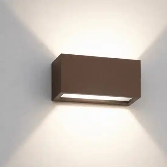 Isyluce applique da esterno corten marrone rettangolare Di Tendenza