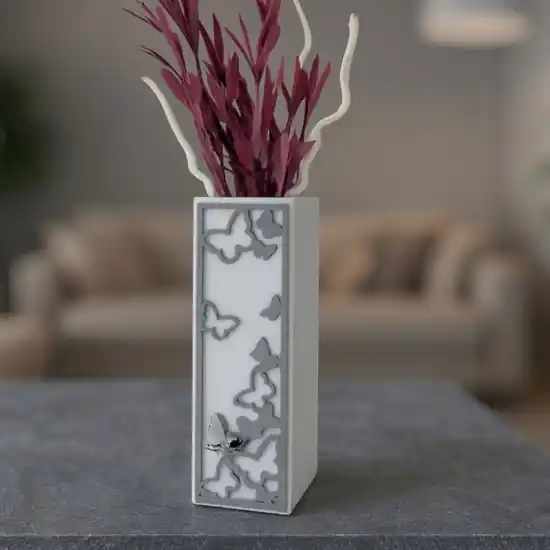 Scelto Dai Clienti Vaso soprammobile moderno farfalle grigio bongelli preziosi
