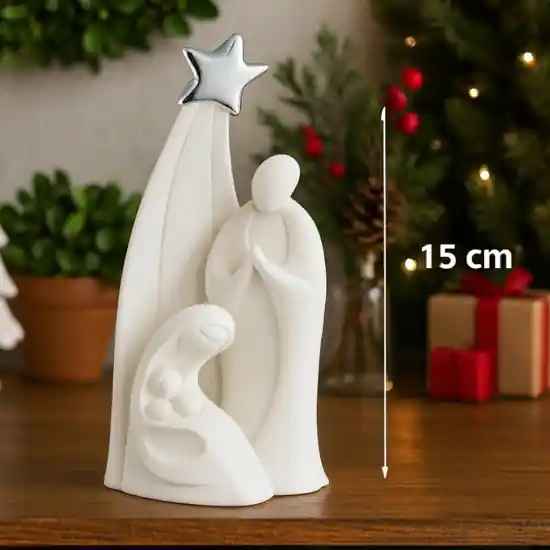 Presepino h15 bianco natività di natale moderno bongelli preziosi Ultima Occasione