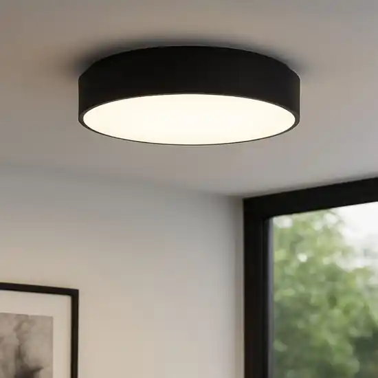 Plafoniera led 42w 3000k nera rotonda Offerta Speciale