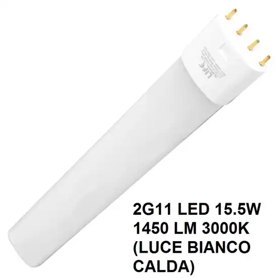 Consegna Rapida Lampada led 2g11 15,5w 1450 lumen 3000k luce bianco calda