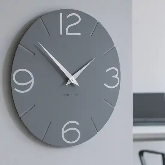 Popolare Orologio da parete tondo moderno grigio quarzo