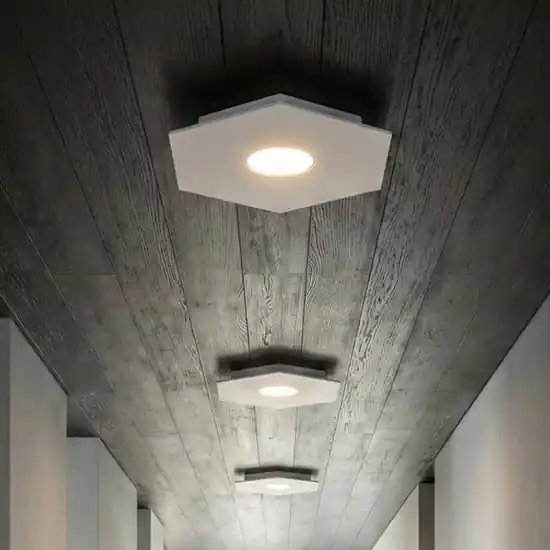 Plafoniera hexagon toplight da cucina moderna esagonale bianca Solo Oggi