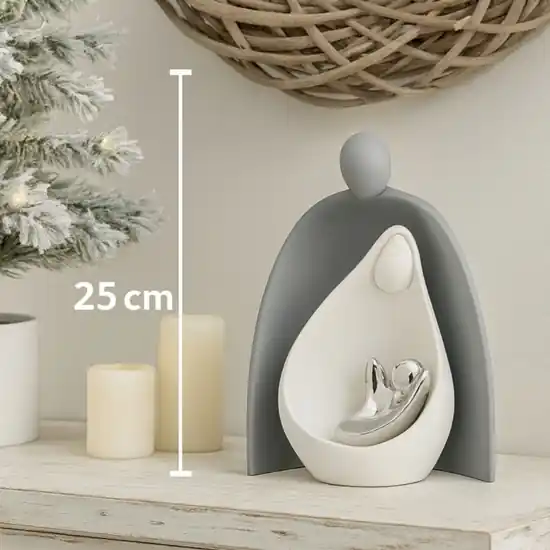 Presepe di natale statuetta h25cm natività grigio bongelli preziosi Promozione Esclusiva