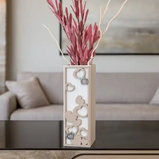 Vaso moderno porta fiori cuori nocciola bongelli preziosi Ultime Pezzi