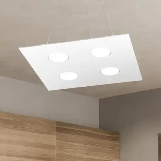 Lampadario bianco quadrato top light area Di Tendenza