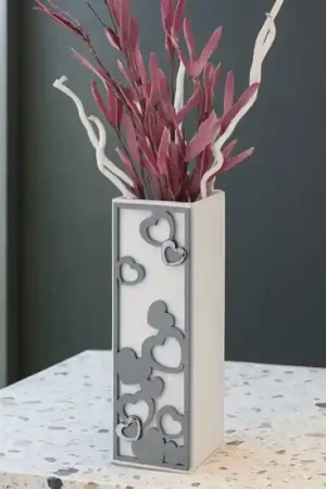 Vaso moderno cuori grigio bongelli preziosi Scelto Dai Clienti
