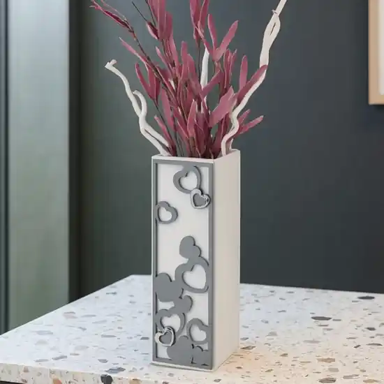 Vaso moderno cuori grigio bongelli preziosi Scelto Dai Clienti