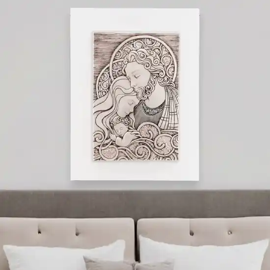 Saldi Bongelli preziosi capezzale capoletto 30x40 quadretto sacra famiglia