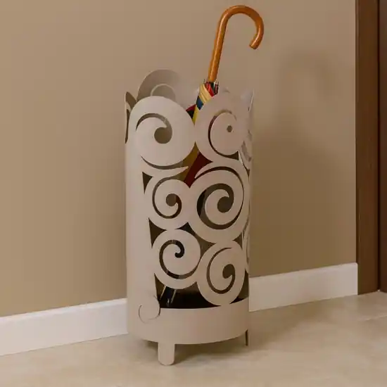 Consegna Rapida Portaombrelli beige moderno metallo design originale