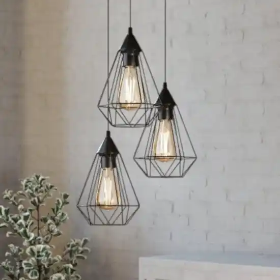 Tarbes eglo lampadario nero 3 luci per soggiorno Subito Disponibile