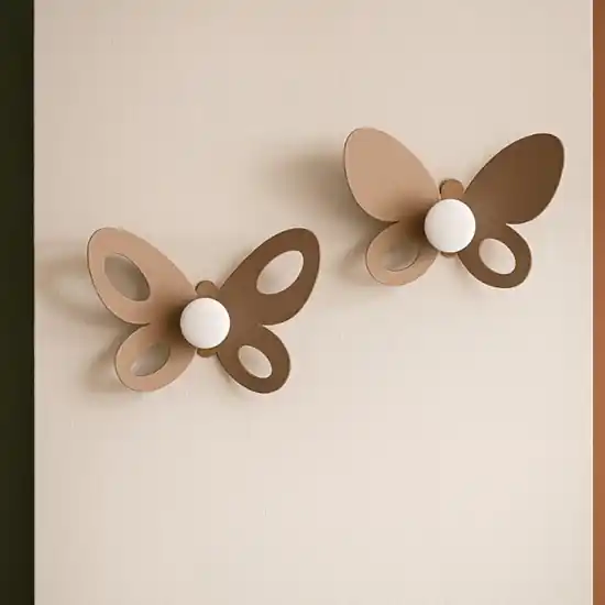 Sconto Ganci appendiabiti a parete farfalle beige