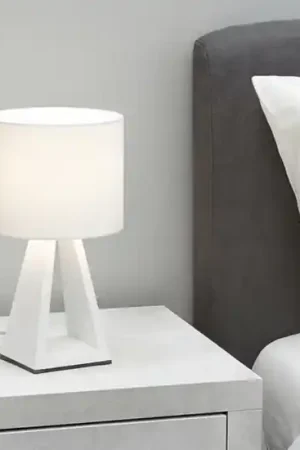 Abat-jour da comodino bianco led 8.4w 3000k touch dimmer vivida pup metal Vendita Finale