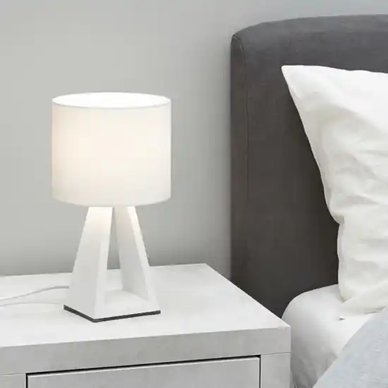Abat-jour da comodino bianco led 8.4w 3000k touch dimmer vivida pup metal Vendita Finale