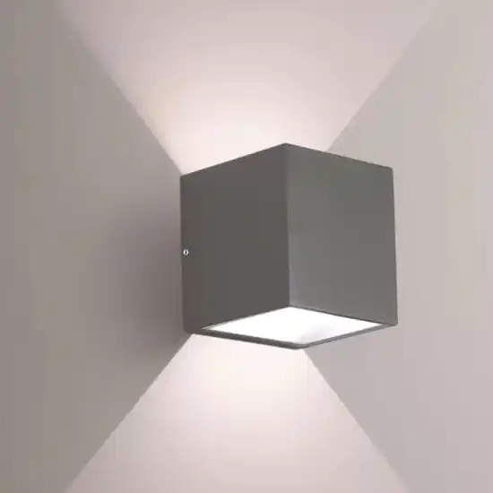 Acquista Ora Applique per esterno antracite cubo gea luce apo