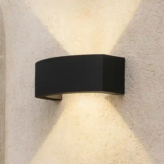 Applique curva per esterno grigio scuro luce indiretta e27 led Super Prezzo