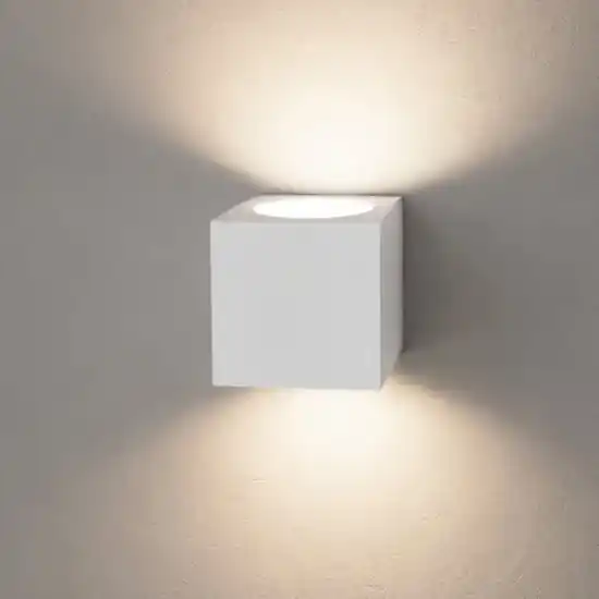 Applique led cubo bianco moderno da parete per interni Prezzo Ridotto