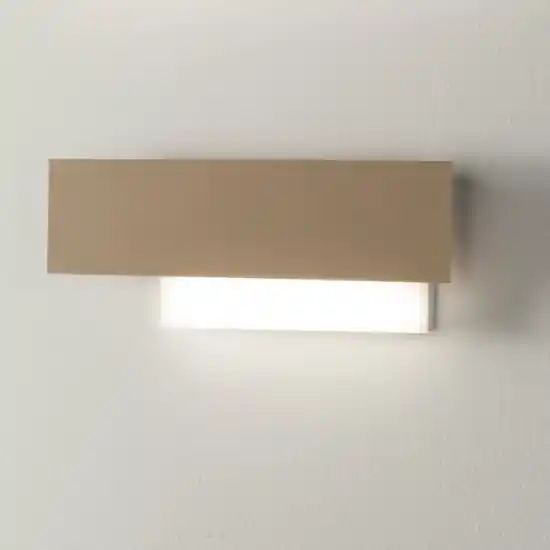 Gea luce doha 40cm applique design led moderna tortora Solo Oggi