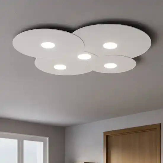 Novità Plafoniera per cucina 5 luci moderna grigio toplight cloud