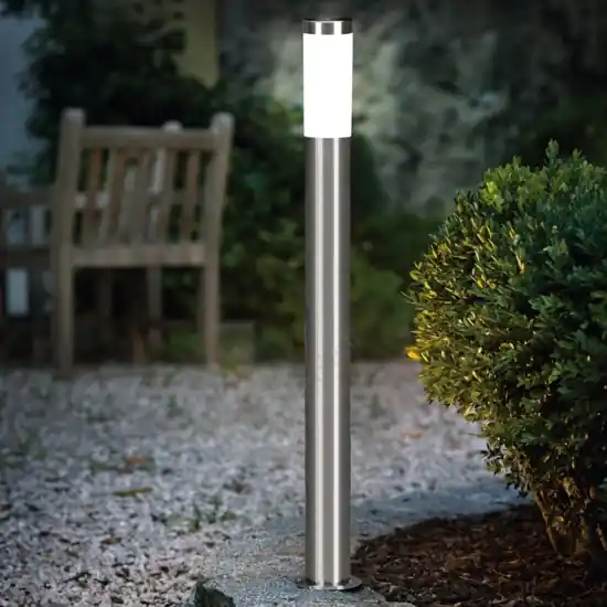 Promozione Esclusiva Lampione tubolare da giardino acciaio inox helsinki eglo