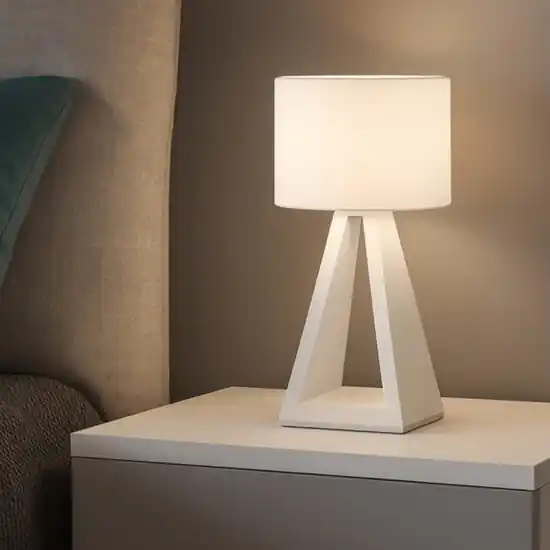 Vivida pup glass lampade da comodino moderne led 7w 3000k touch dimmer vetro bianco Offerta