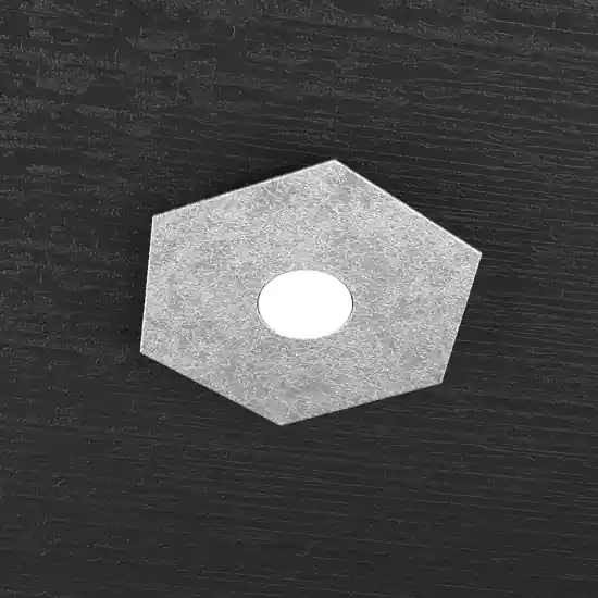 Hexagon top light plafoniera esagonale argento Bestseller