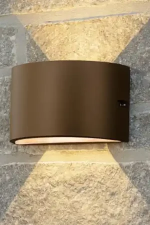 Applique da esterno curva corten marrone Prezzo Conveniente