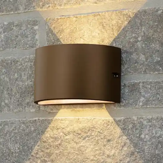 Applique da esterno curva corten marrone Prezzo Conveniente