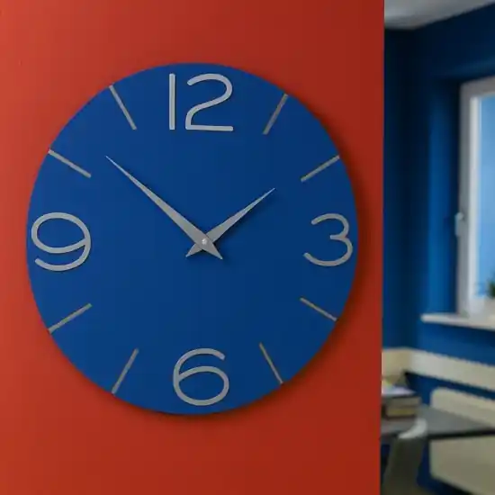 Occasione Orologio da parete moderno blu elettrico